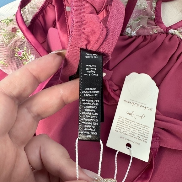 For Love & Lemons Camila Sleeved Slip Dress size small. - Picture 9 of 12